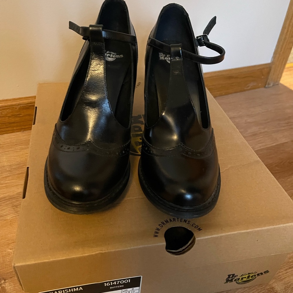 Dr. Martens Black T-Strap Heels